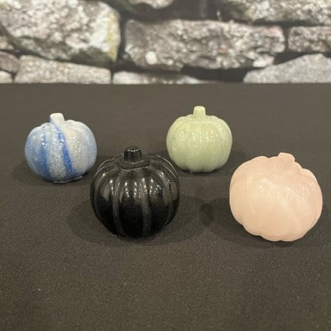 Pumpkins crystal/stone carving- assorted