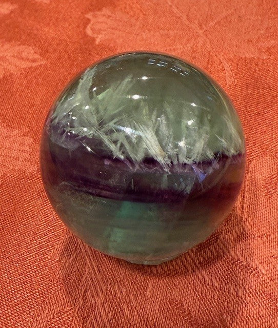 Snowflake Fluorite Sphere